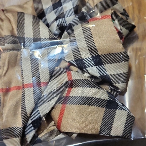 Other - Plaid Scrunchie with Red and Black Accents. Silk